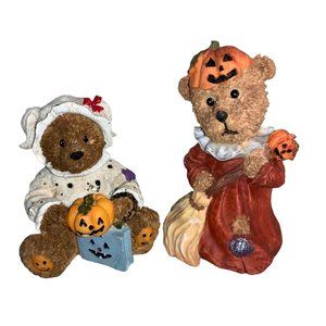 Two Halloween Themed Bear Table Top Decorations